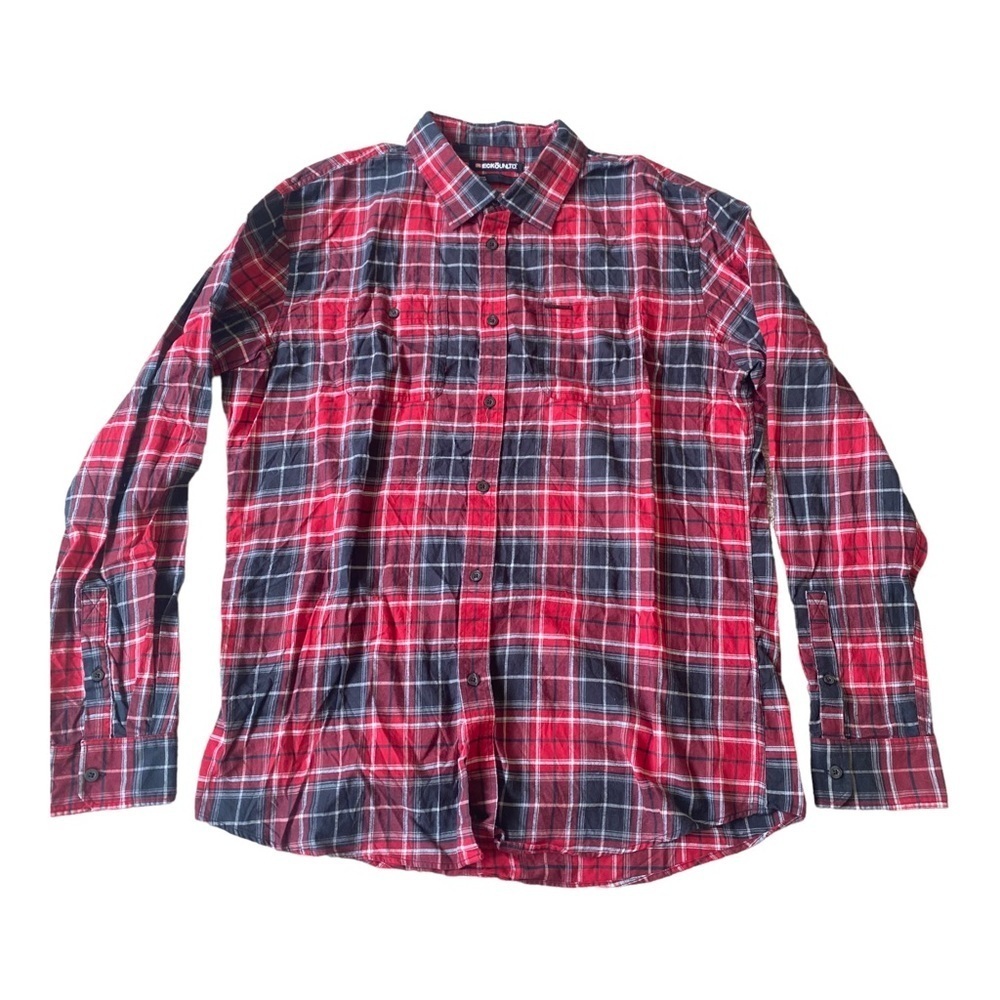 Ecko Unltd Red Black Long Sleeve Flannel XL